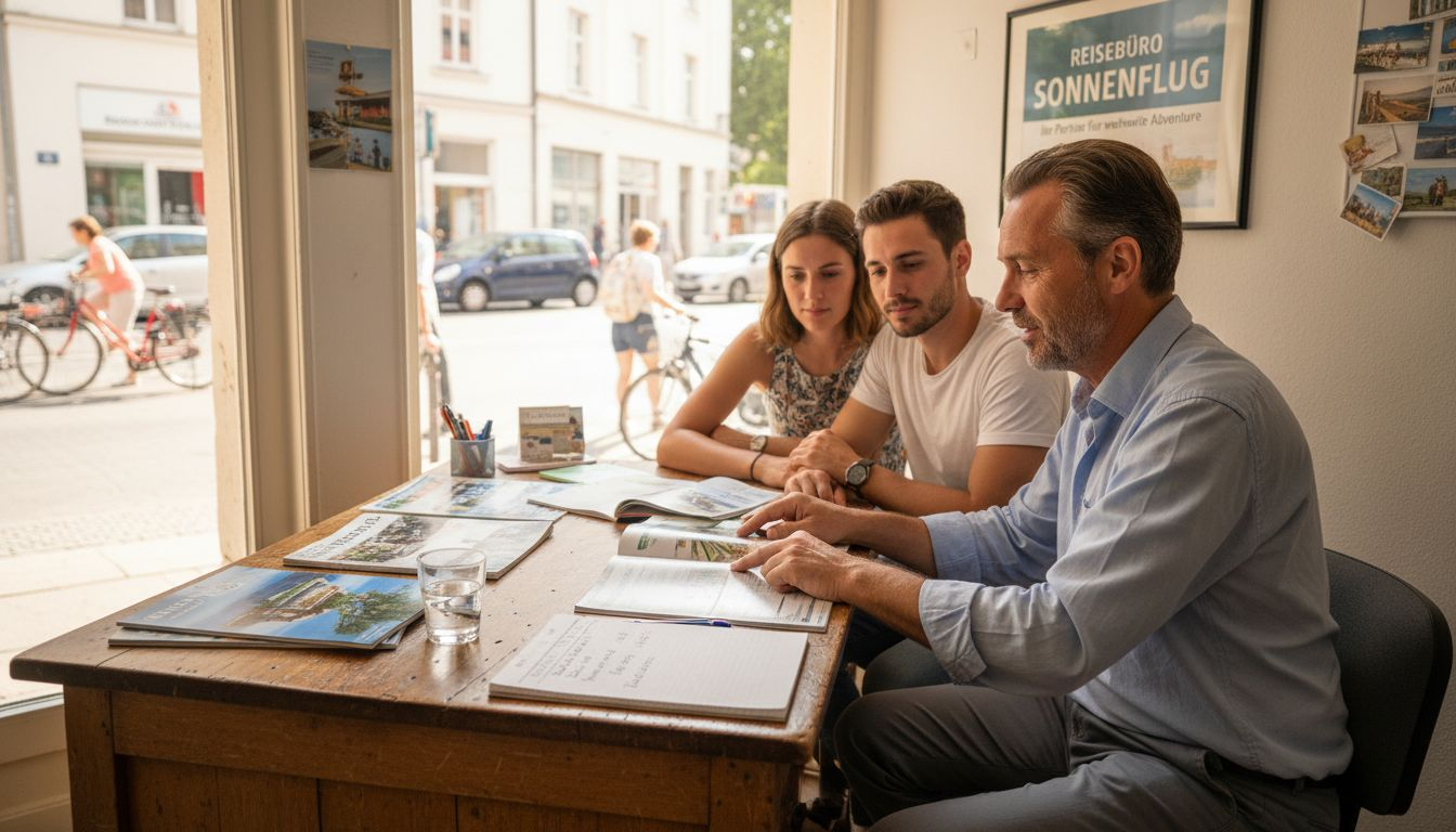 Ein Reiseexperte ber&auml;t Kunden pers&ouml;nlich und geht dabei individuell auf ihre W&uuml;nsche und Vorstellungen ein.