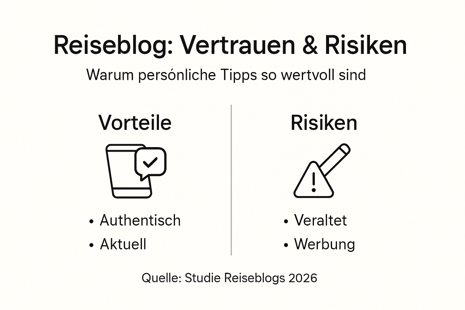 Infografik: Chancen und m&ouml;gliche Stolpersteine beim Bloggen &uuml;ber Reisen