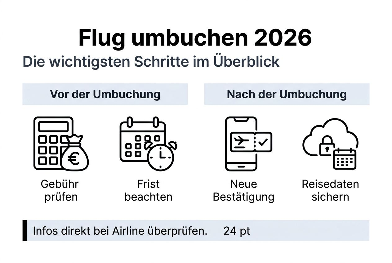 Grafische &Uuml;bersicht: So funktioniert die Flugumbuchung im Jahr 2026