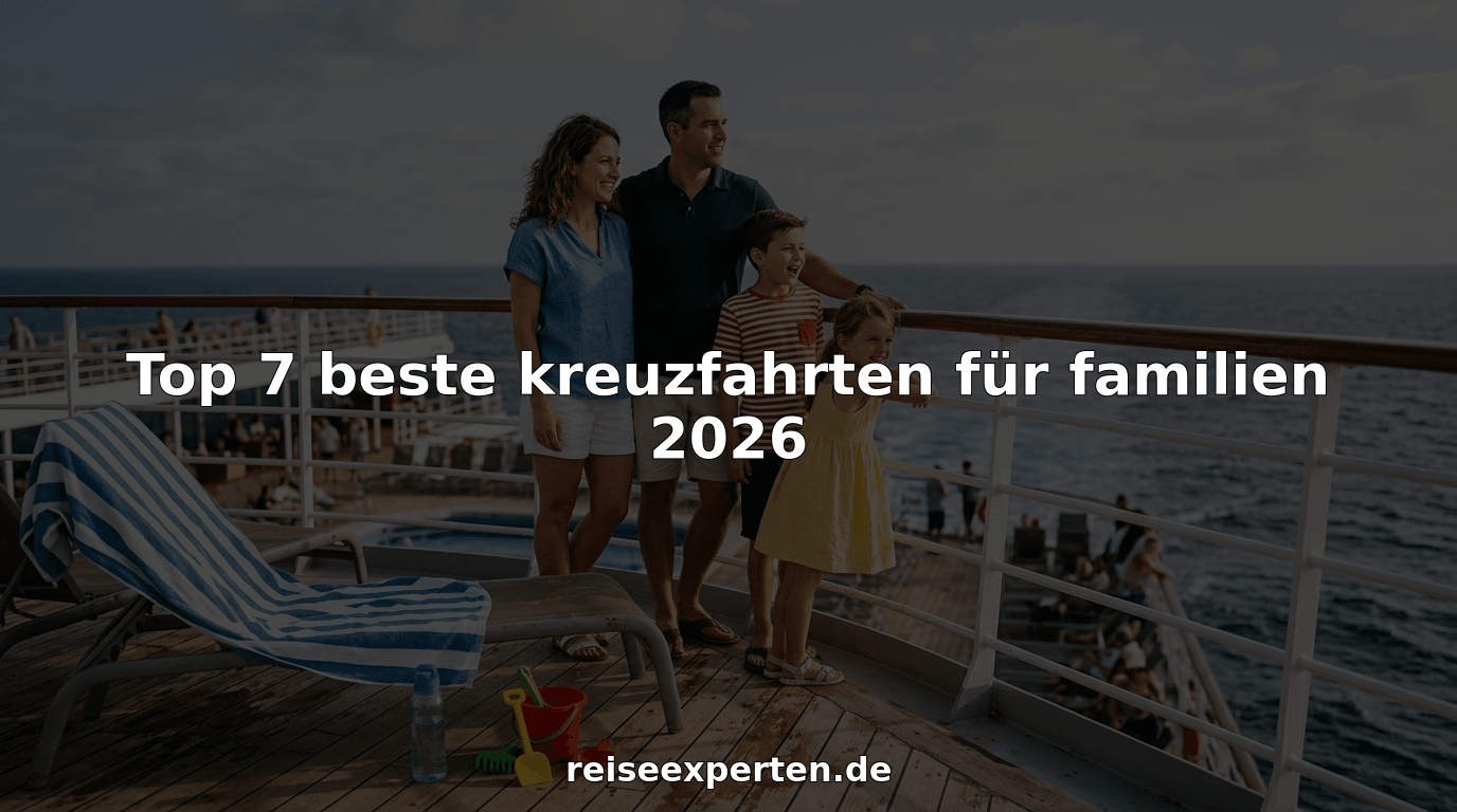 Eine Familie genie&szlig;t das herrliche Wetter an Deck eines Kreuzfahrtschiffs und l&auml;sst sich von der Sonne verw&ouml;hnen.