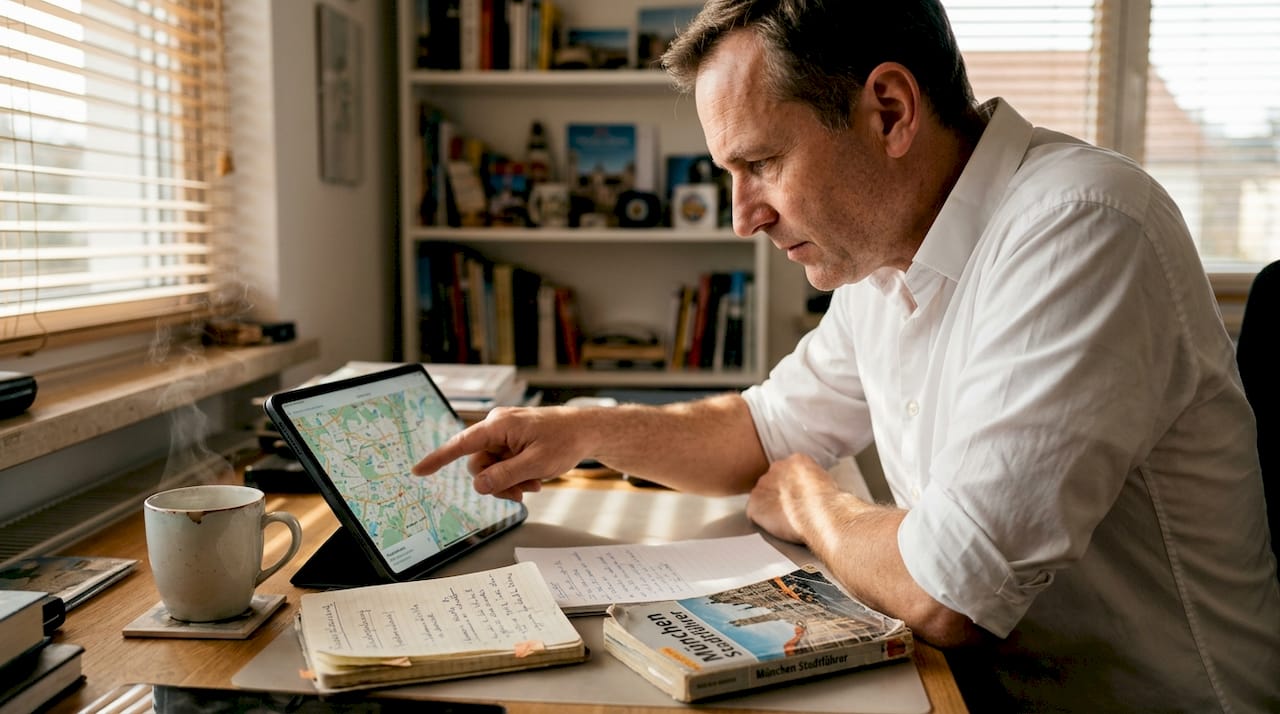 Ein Reiseberater gibt am heimischen Schreibtisch pers&ouml;nliche Tipps und Insider-Informationen zu Reisezielen.