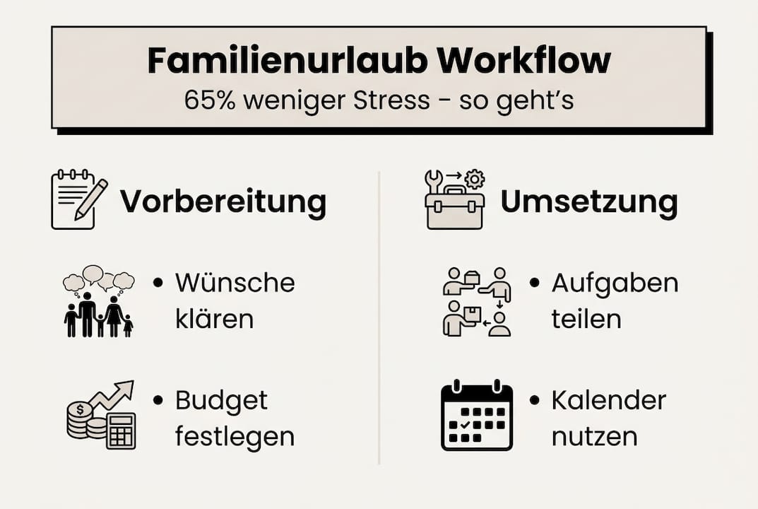 So gelingt die entspannte Urlaubsplanung mit der ganzen Familie &ndash; praktische Tipps und Infografik