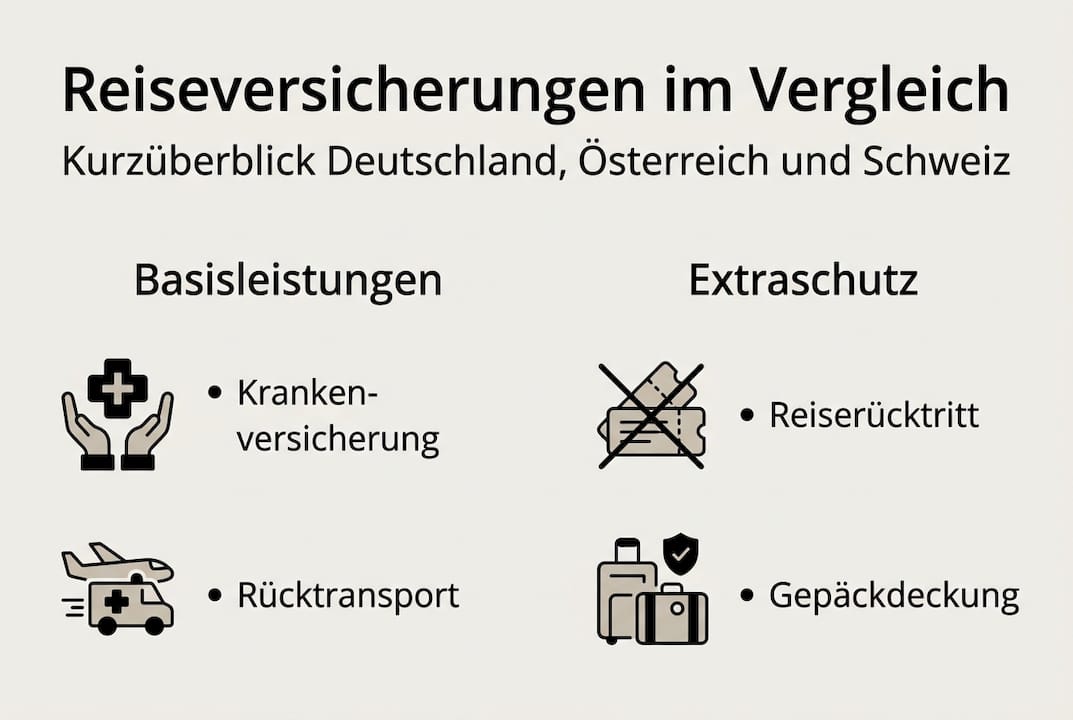 Vergleich der Reiseversicherungen weltweit &ndash; Eine anschauliche Infografik