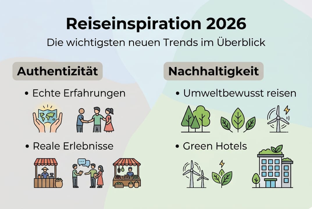 Infografik: So gestalten sich Reiseinspirationen im Jahr 2026
