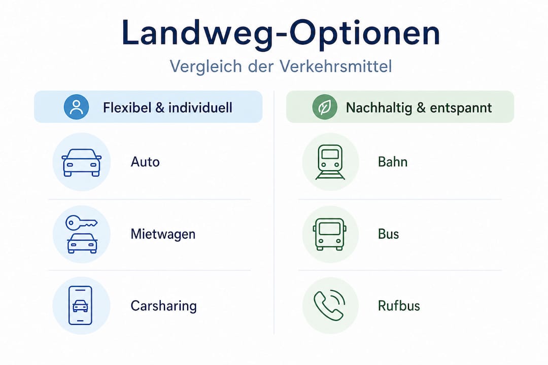 Vergleich der Verkehrsmittel auf dem Landweg: Wie flexibel und nachhaltig sind unsere Optionen?