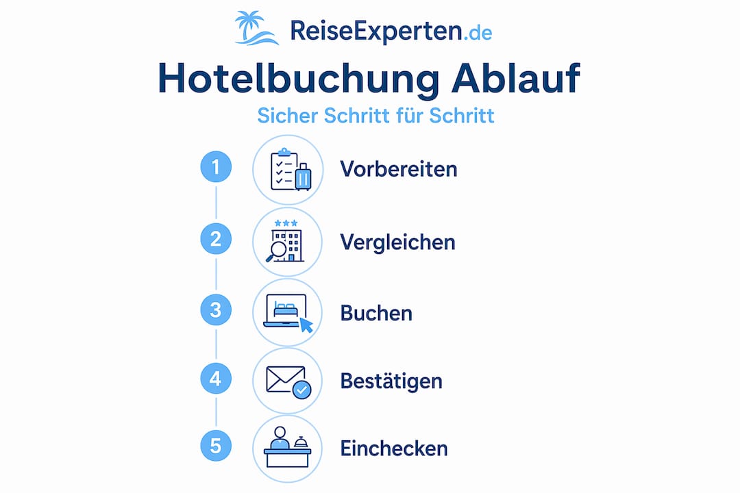Infografik: So gelingt die sichere Hotelbuchung &ndash; Schritt f&uuml;r Schritt erkl&auml;rt