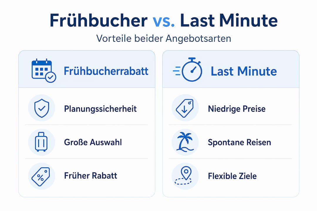 Infografik: Frühbucher vs. Last-Minute – Ein direkter Vergleich