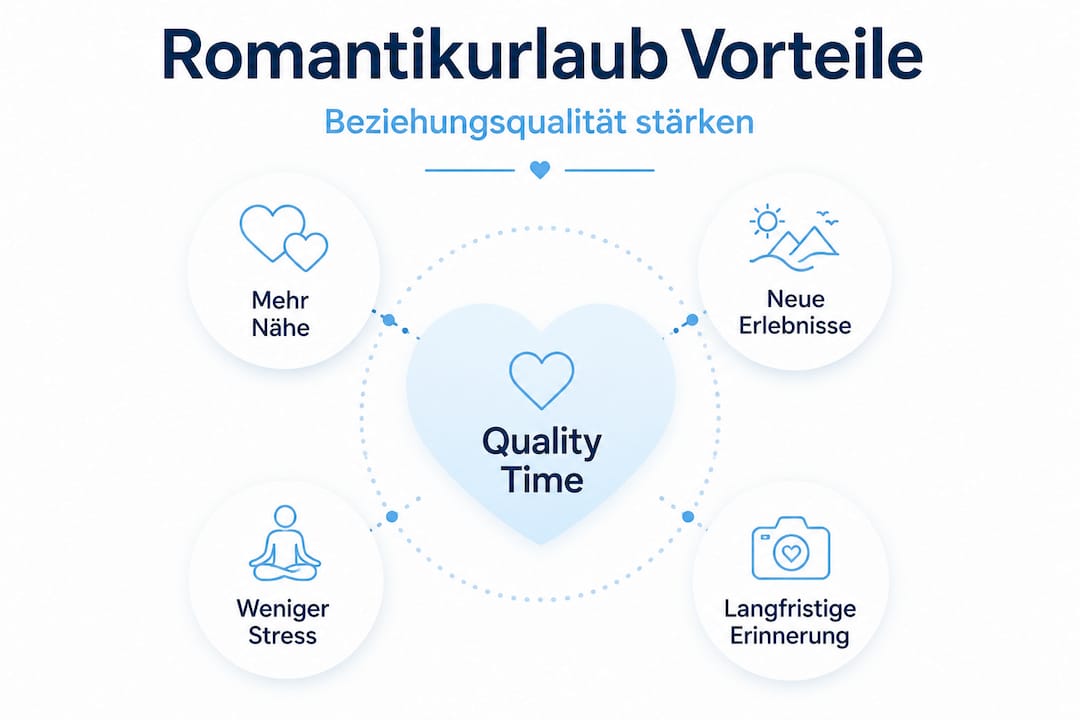Infografik: Die sch&ouml;nsten Vorteile eines romantischen Urlaubs f&uuml;r Paare
