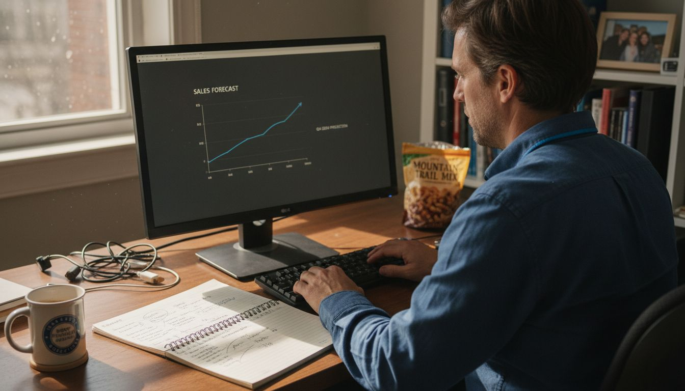 Why Choose AI Marketing Tools for Business Growth 1 Marketer reviews analytics dashboard with notes