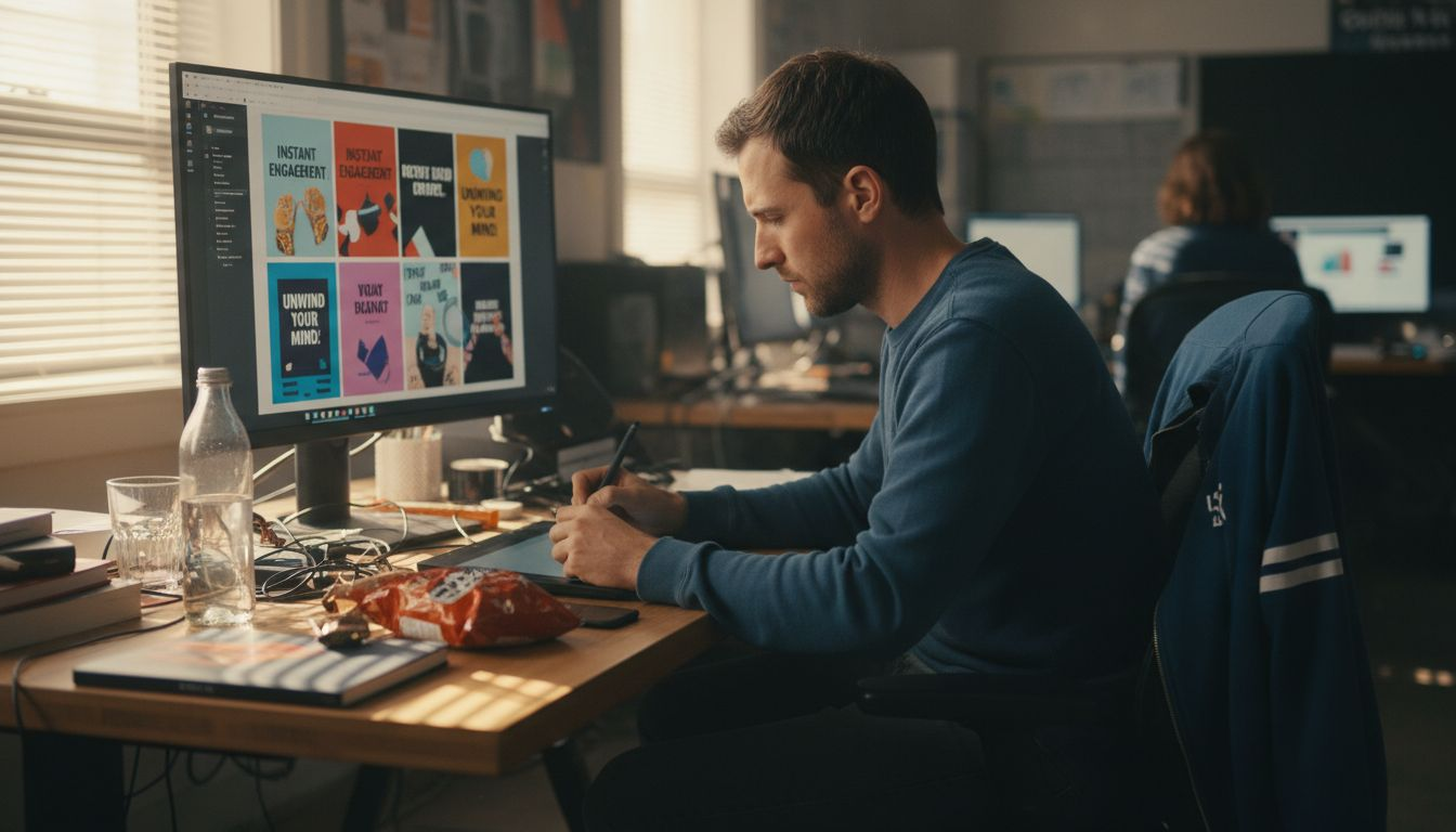 Designer generating digital ad creatives