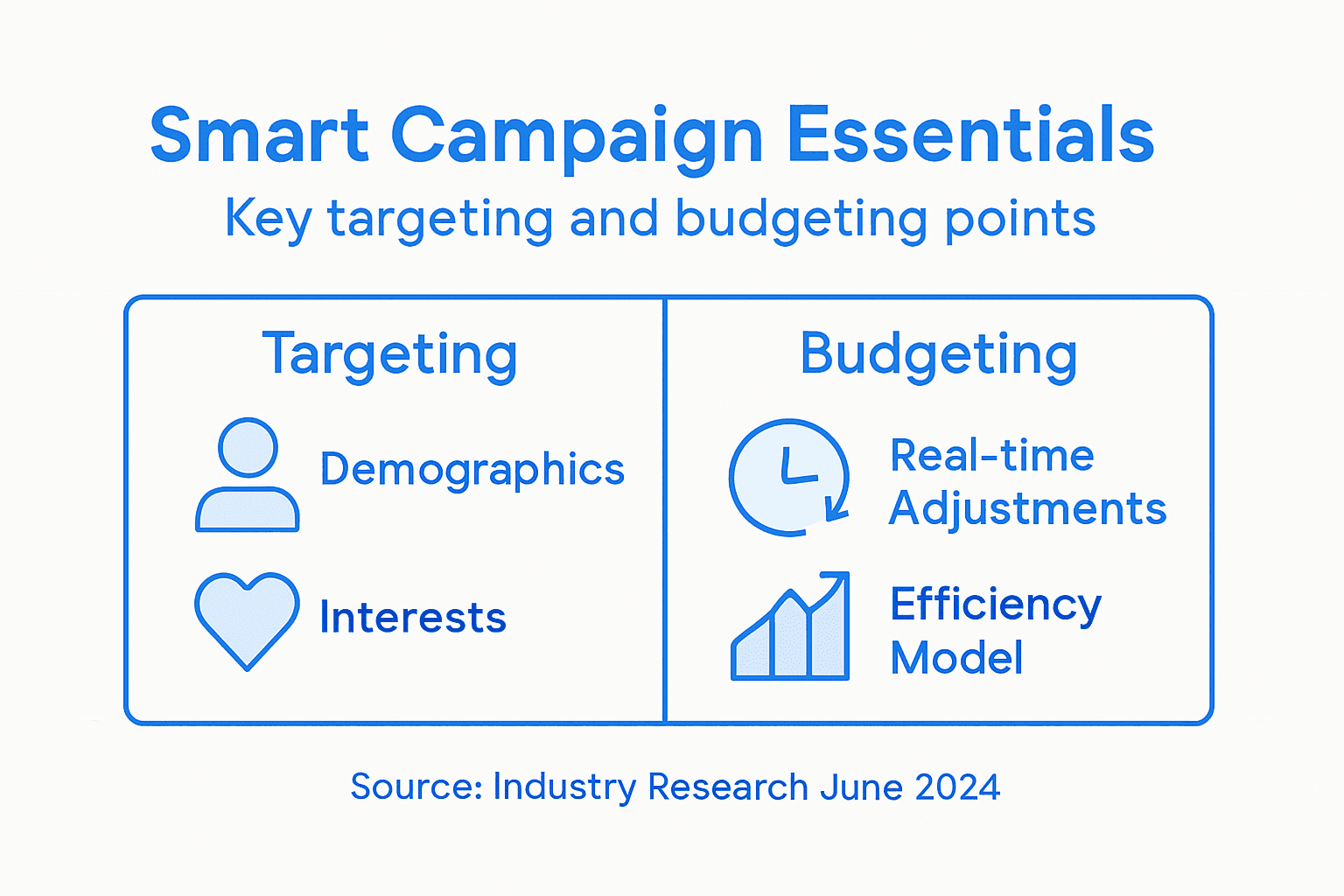 Digital Ad Campaign Basics: Powering Smart ROI 2 Infographic showing digital ad targeting and budget essentials