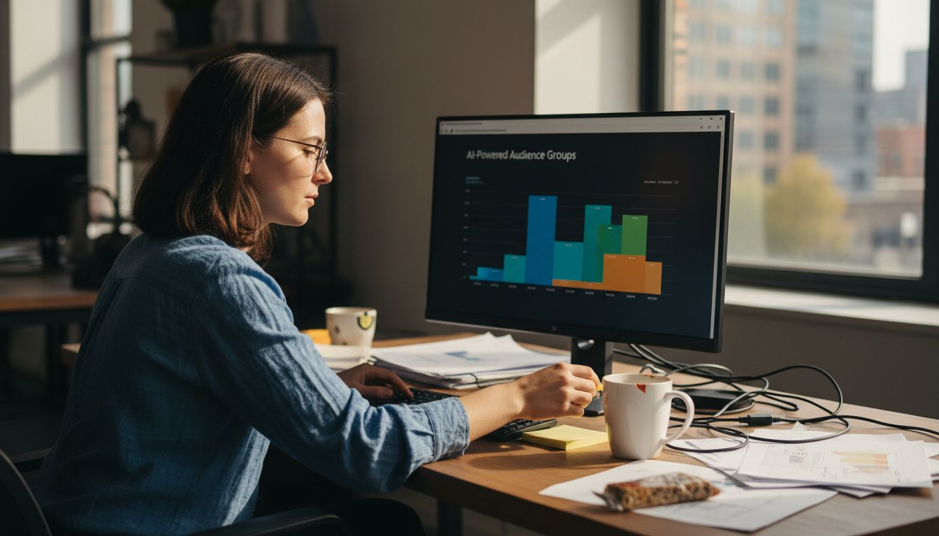 Analyst updating AI audience segmentation dashboard