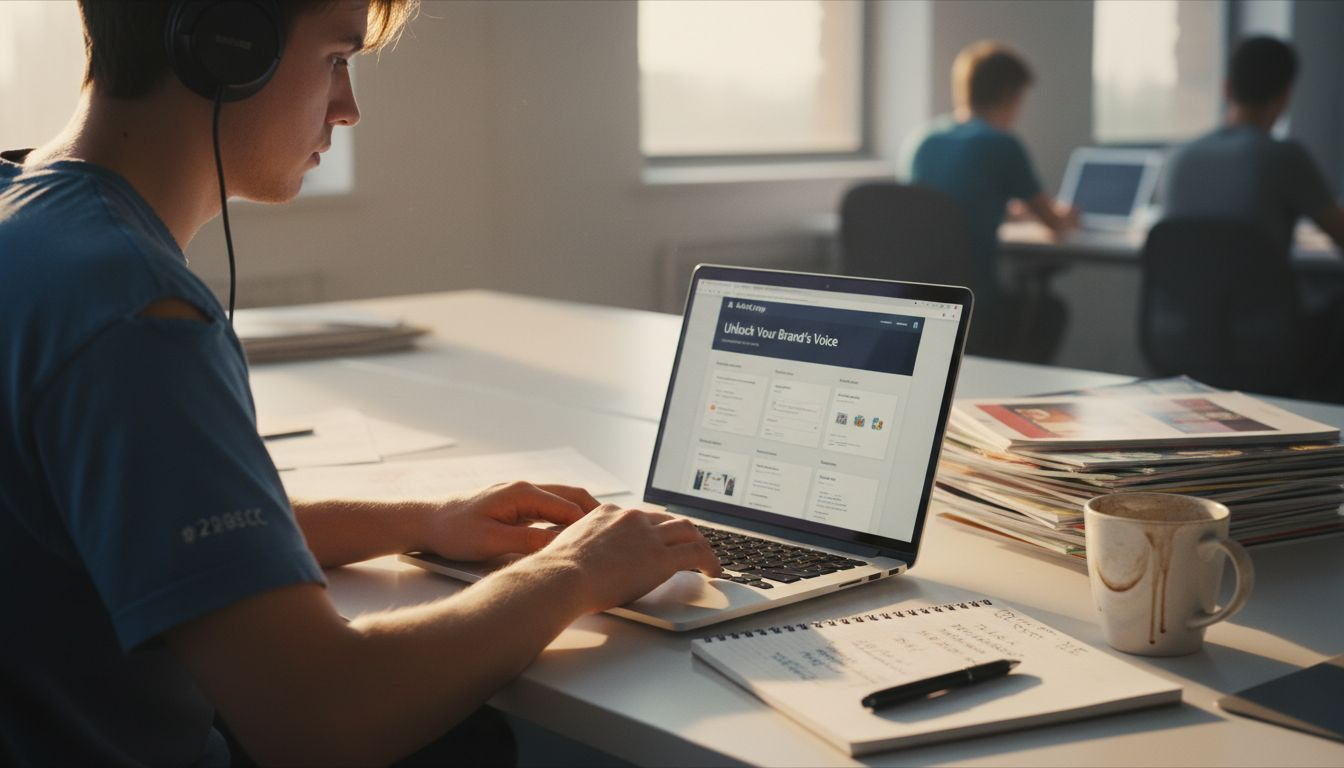 Copywriter tests AI ad headline variations