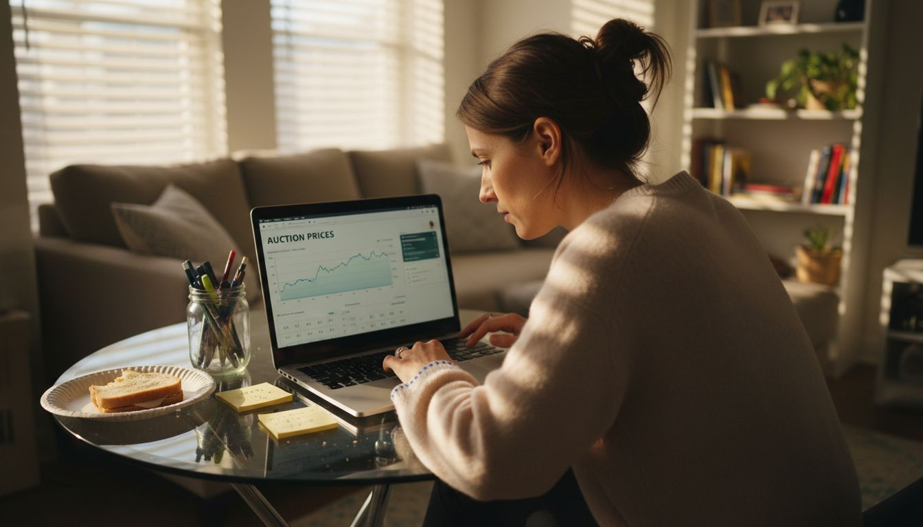 Marketer studying real time ad auction data