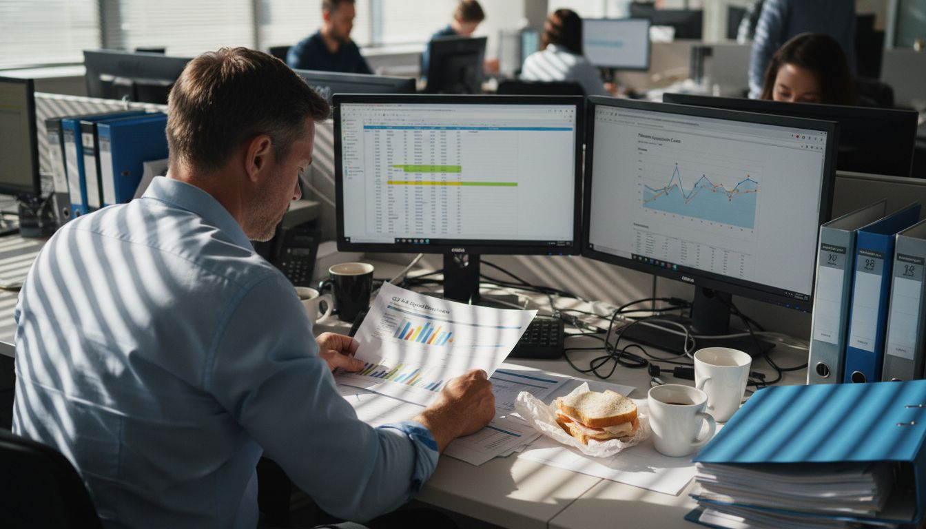 Analyst comparing ad platform performance data