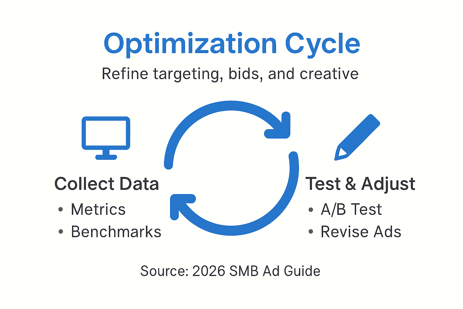 Infographic summarizing campaign optimization process