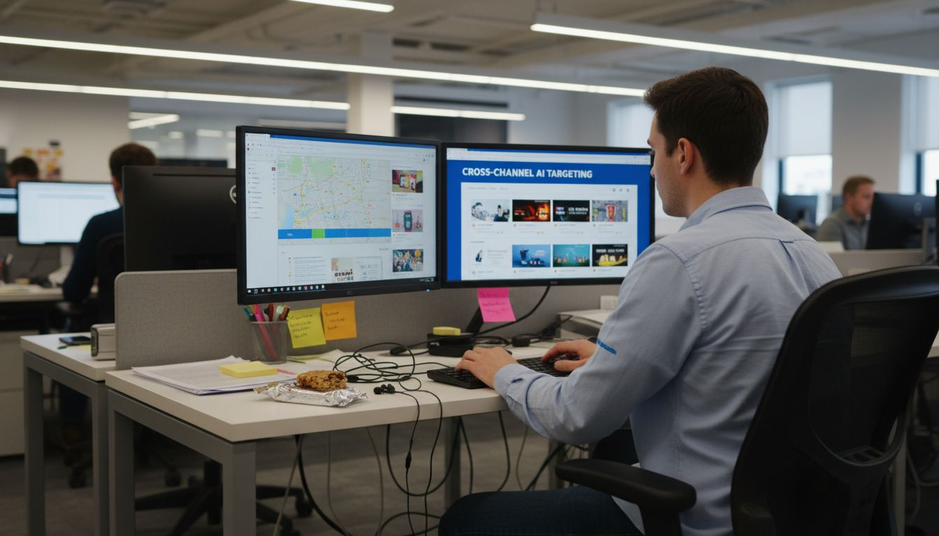 Analyst working on personalized ad campaigns