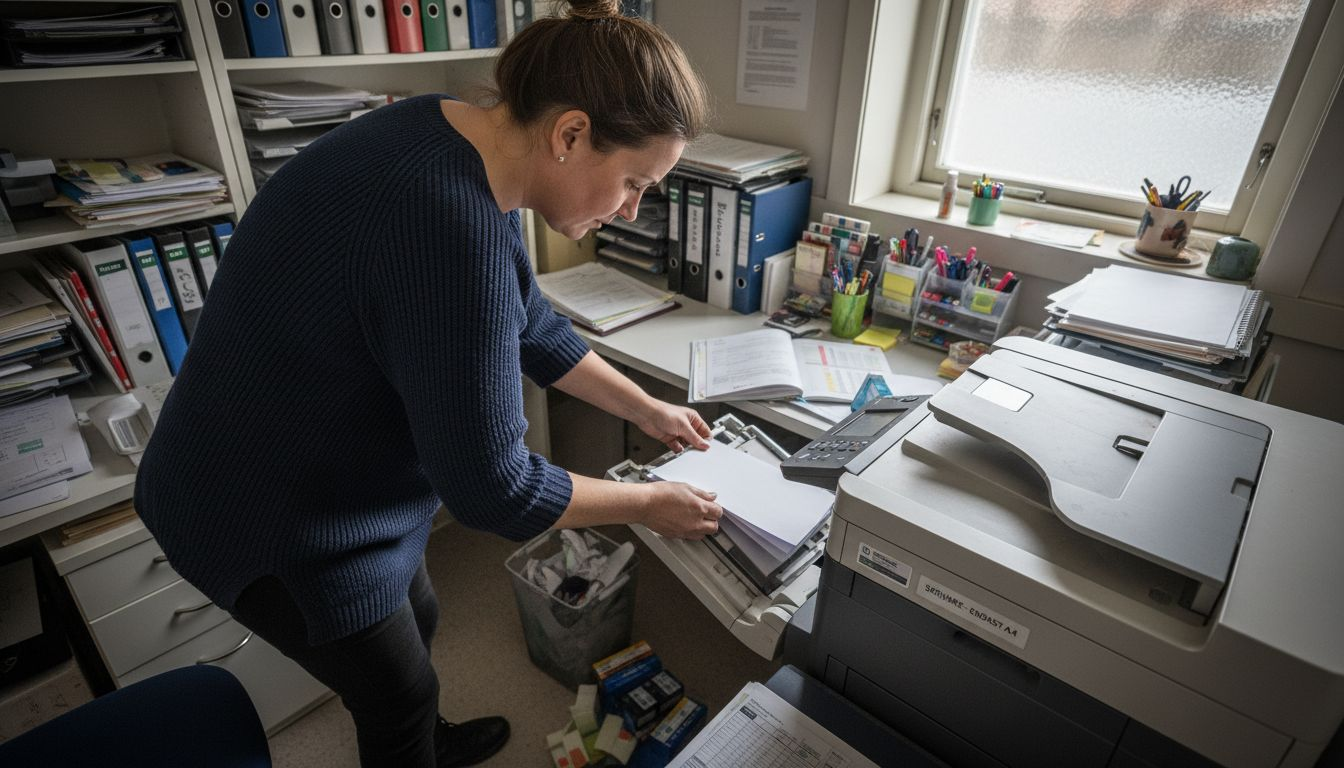 Se över att det finns papper i skrivaren och att bläckpatronerna är fyllda.