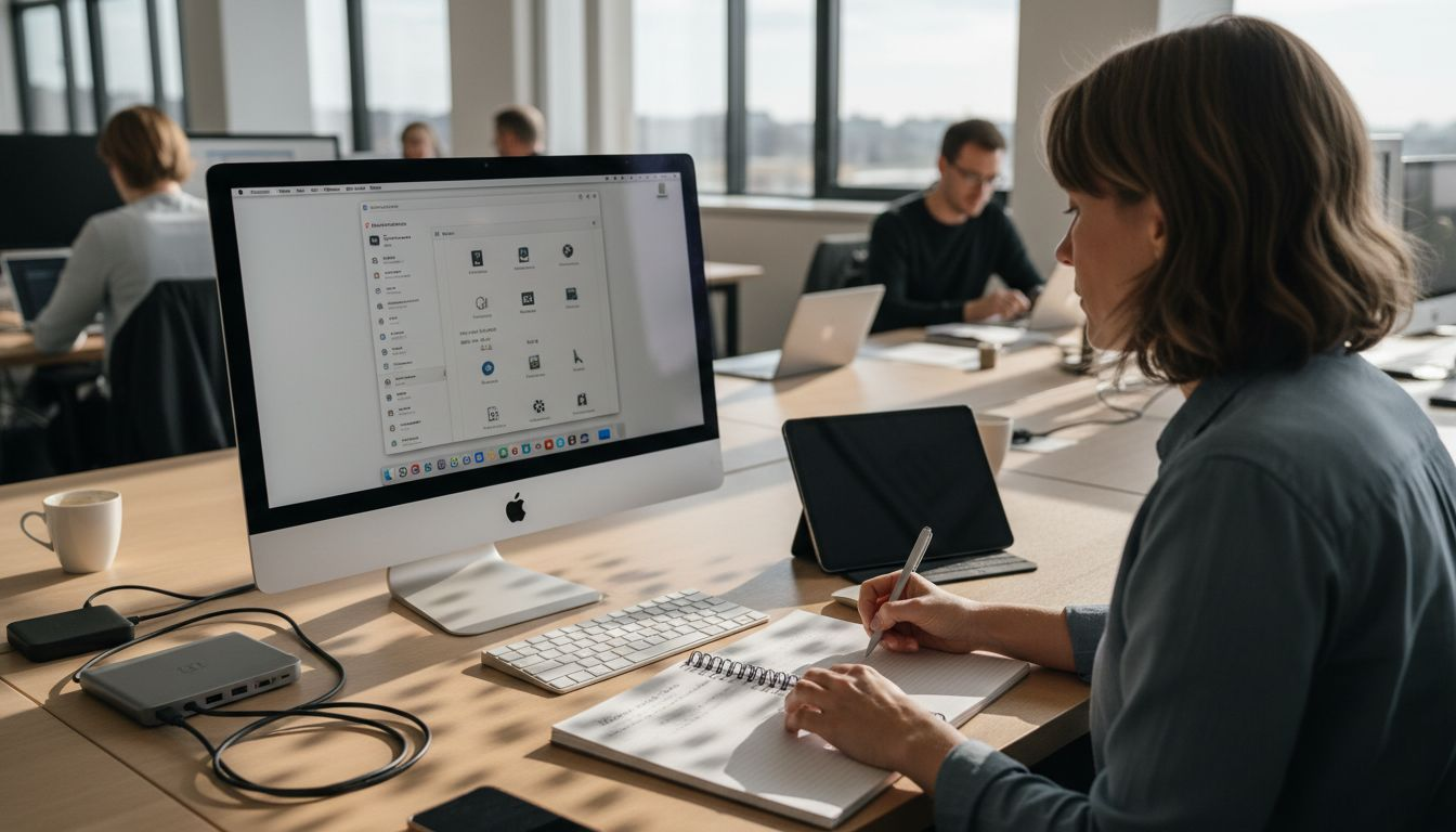 Apple-specialist jobbar vid både iMac och iPad