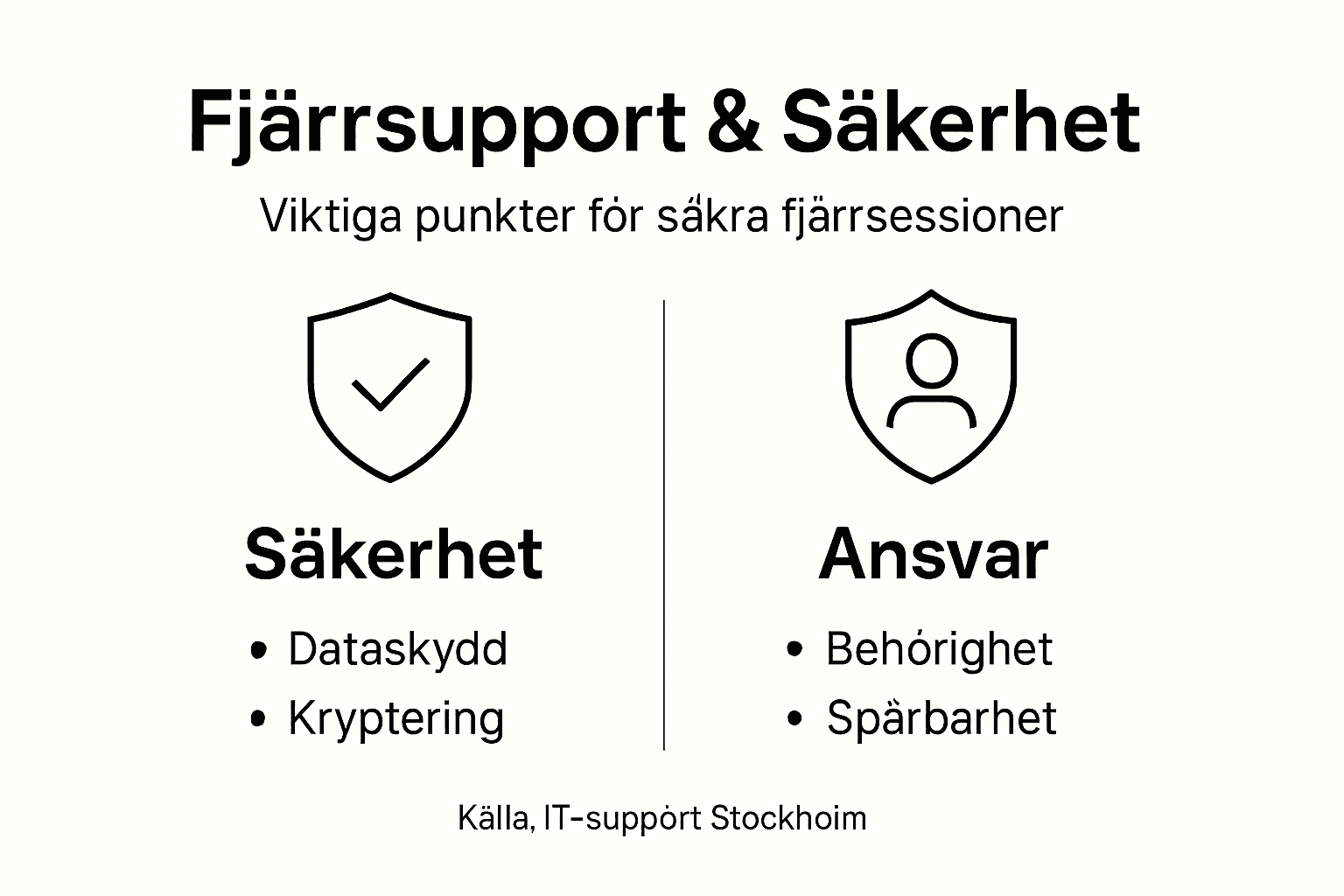 Så här funkar säkerhet och ansvar vid fjärrsupport – en översikt i infografik