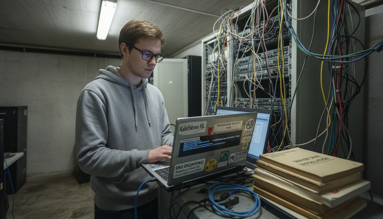 IT-tekniker ser till att servrar och lösenord fungerar som de ska.