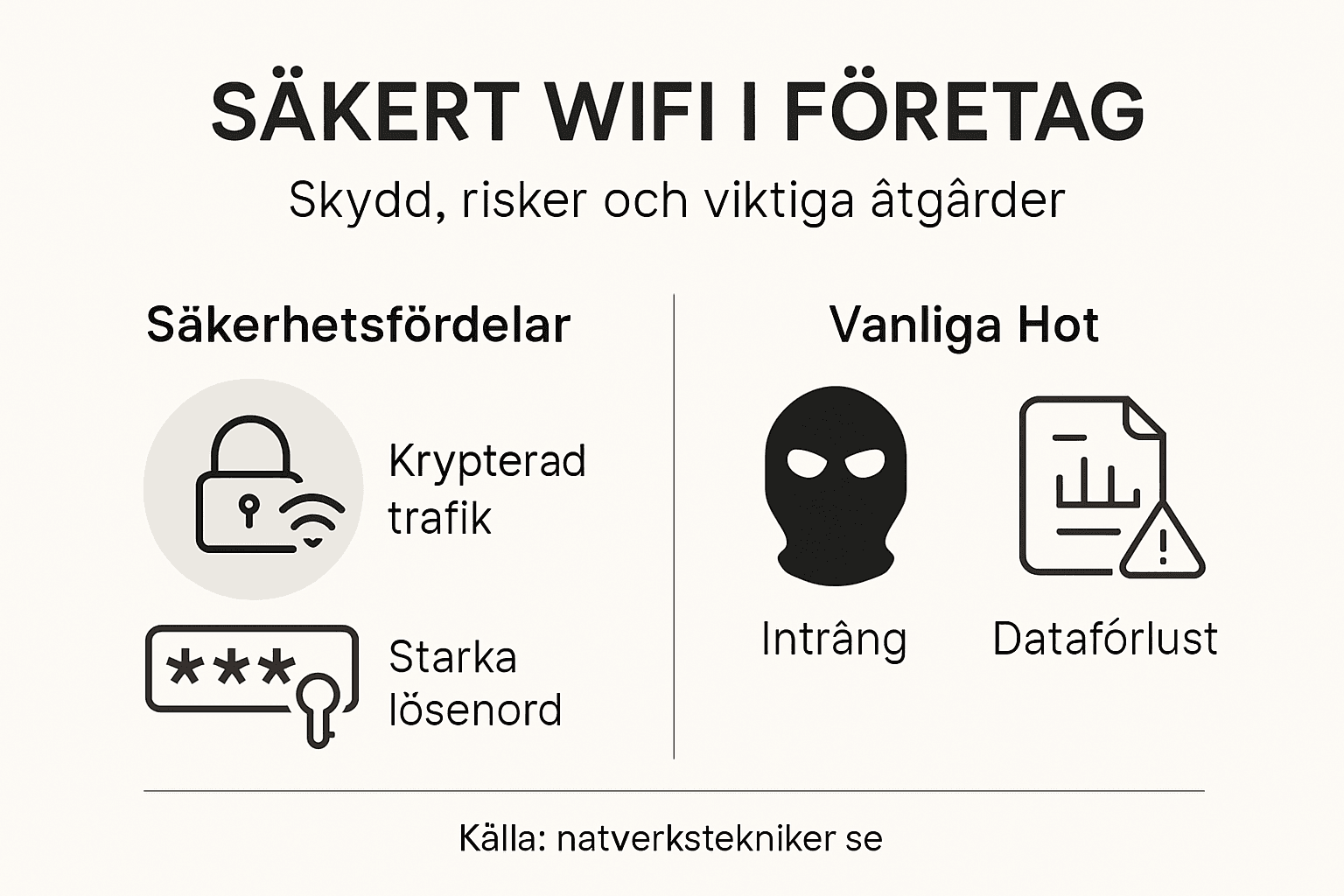 Varför säkert wifi skyddar ditt företag 2 Grafik: Så skyddar du ditt wifi – vanliga fallgropar och hur du undviker dem