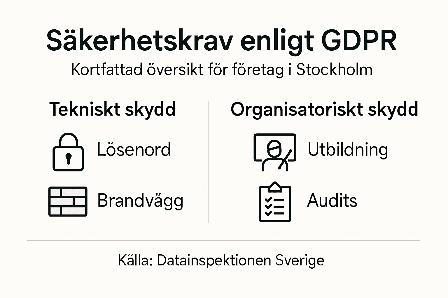 Grafisk guide: Så uppfyller ditt företag GDPR:s säkerhetskrav