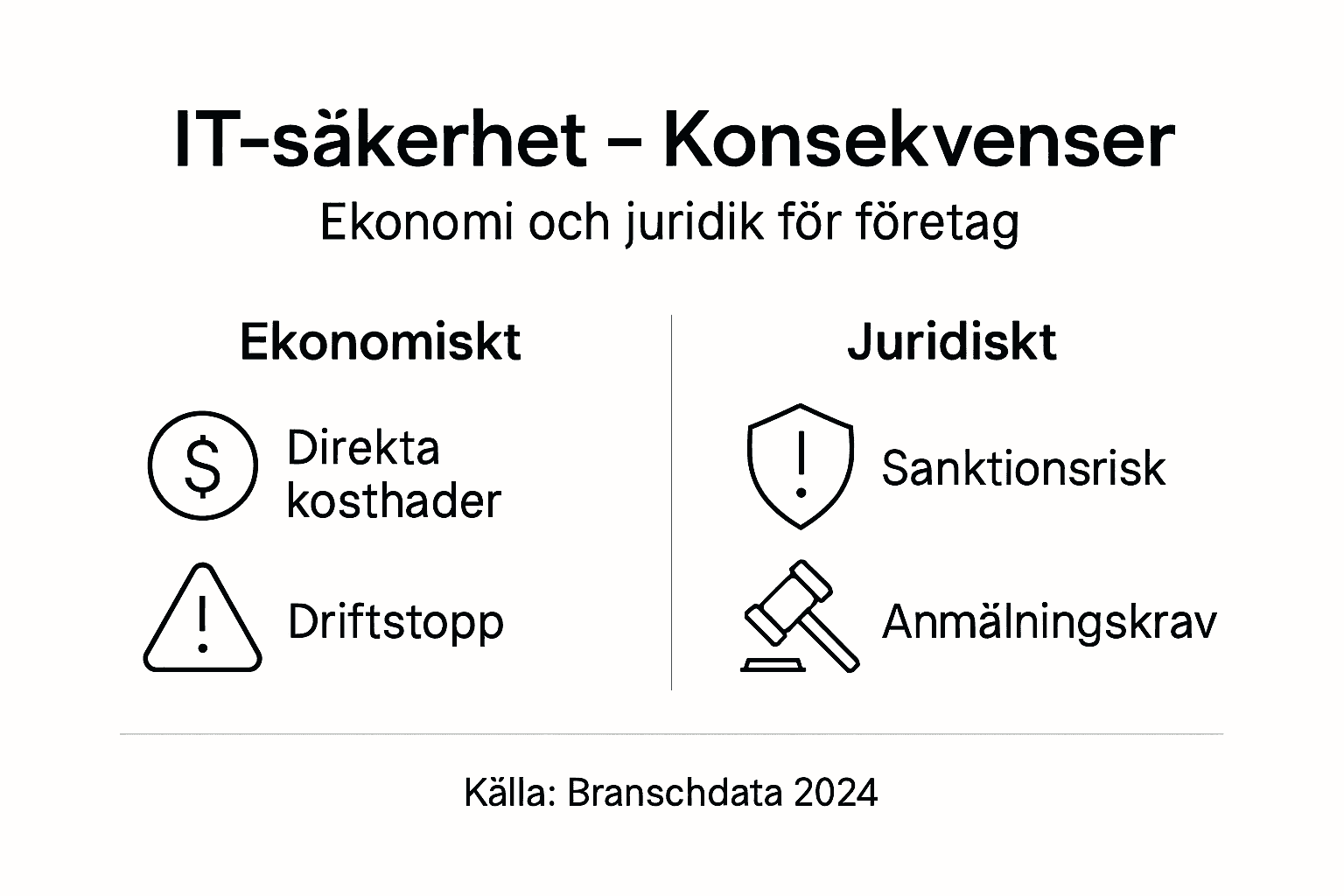 Grafisk översikt över IT-relaterade ekonomiska och juridiska frågor