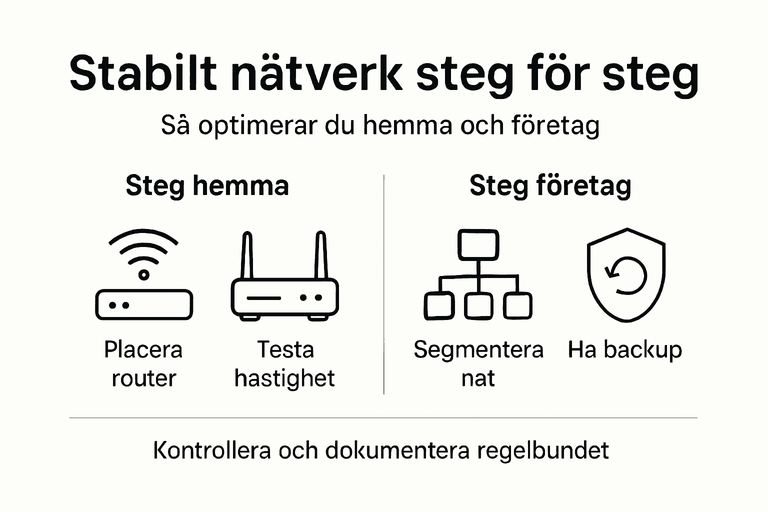 Grafisk guide: Så säkerställer du ett stabilt nätverk – steg för steg