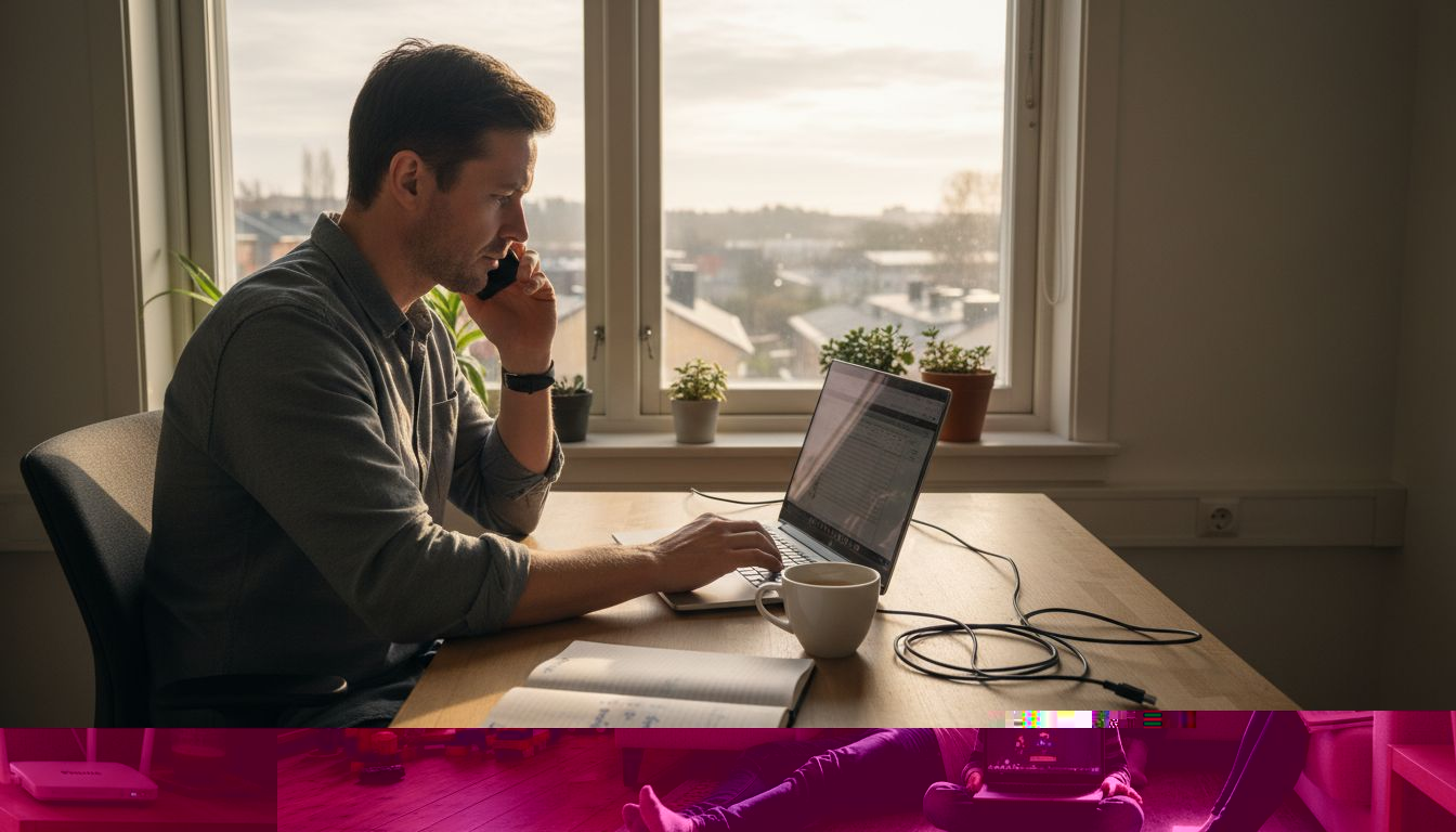 Familjen ser till att hemnätverket är säkert med en trygg routerlösning.