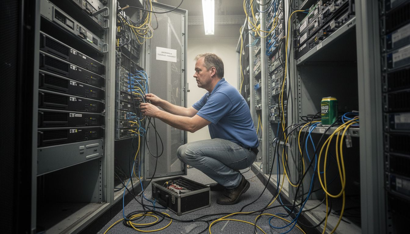 Vad gör en it-partner? Effektiv IT-support för företag 2026 2 Som IT-tekniker ser man till att backupservrar och nätverk alltid fungerar som de ska.