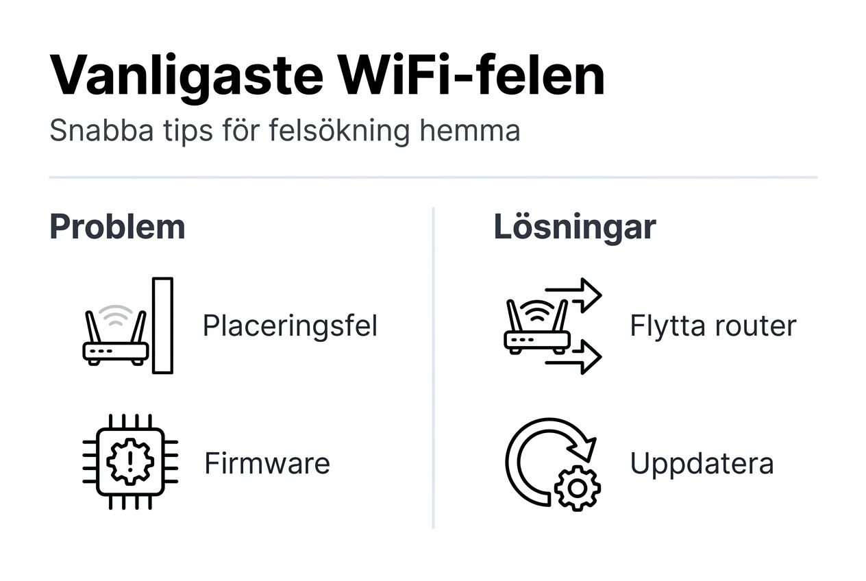 Så löser du vanliga WiFi-problem – en guide i infografik