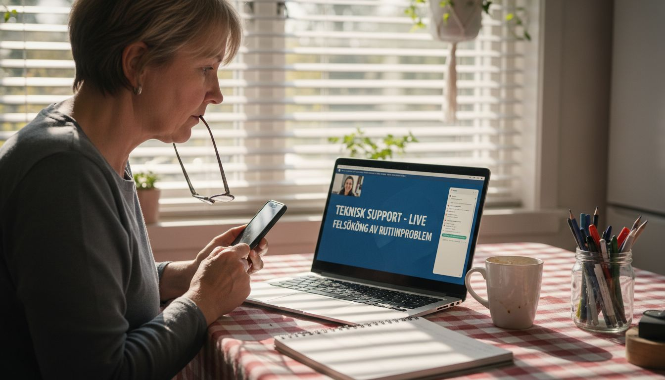 Vi hjälper kunden att ta bort virus på distans genom fjärrsupport.