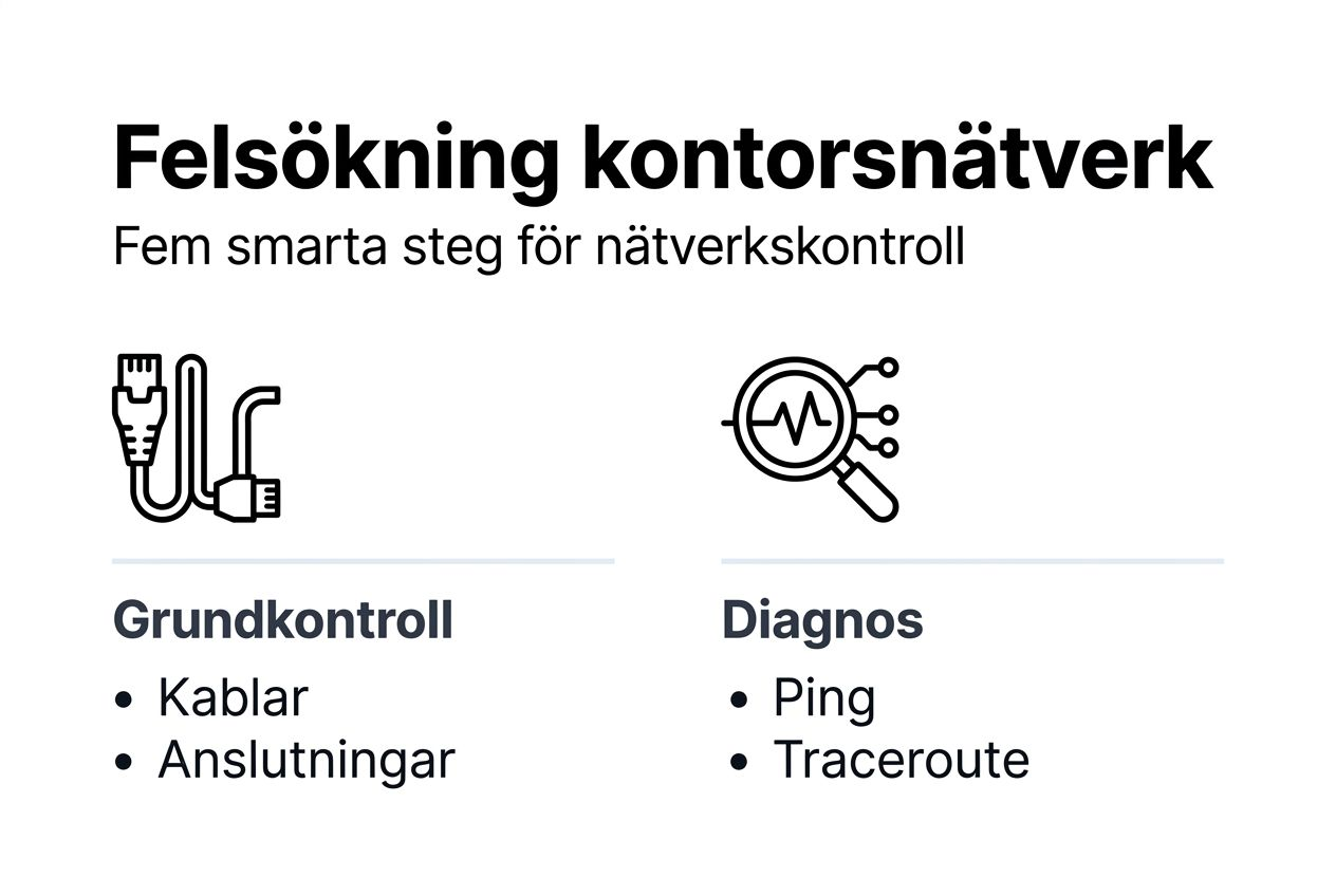 Guide: Fem smarta steg för att felsöka nätverket på kontoret