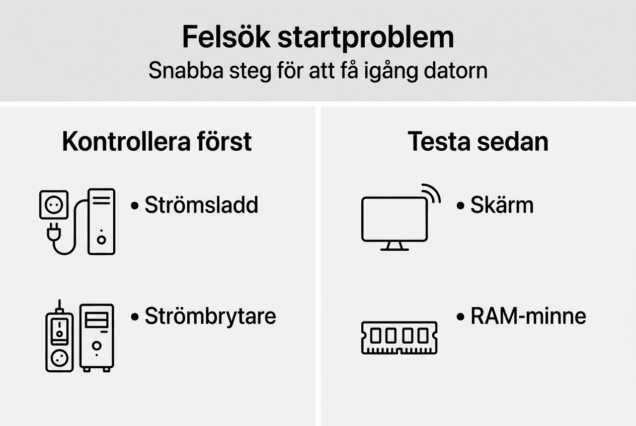 Guide: Så löser du problem när datorn vägrar starta