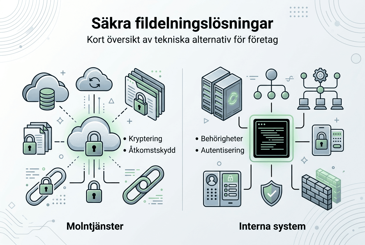 Så delar du filer säkert – en översikt i infografikform