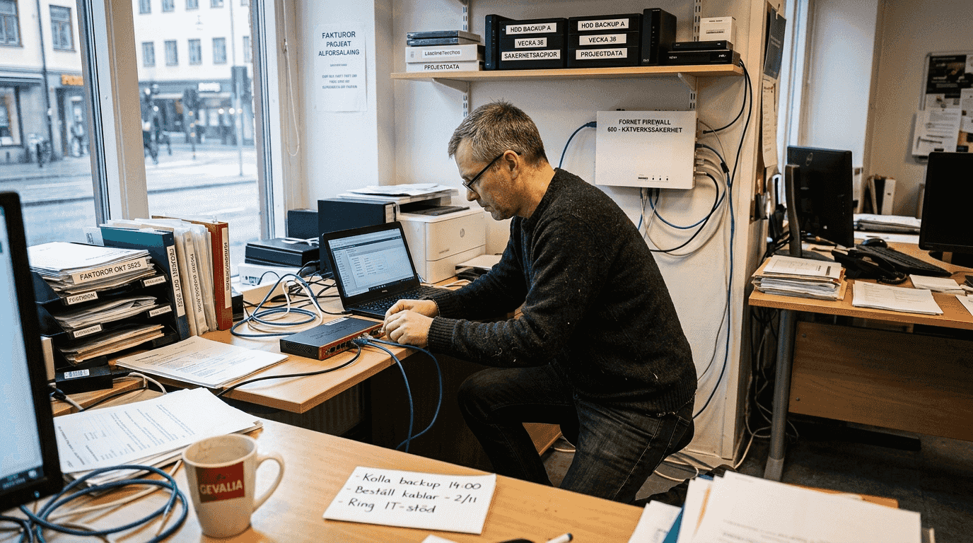 Vi hjälper företag att installera routrar och bygga upp stabila nätverkslösningar.