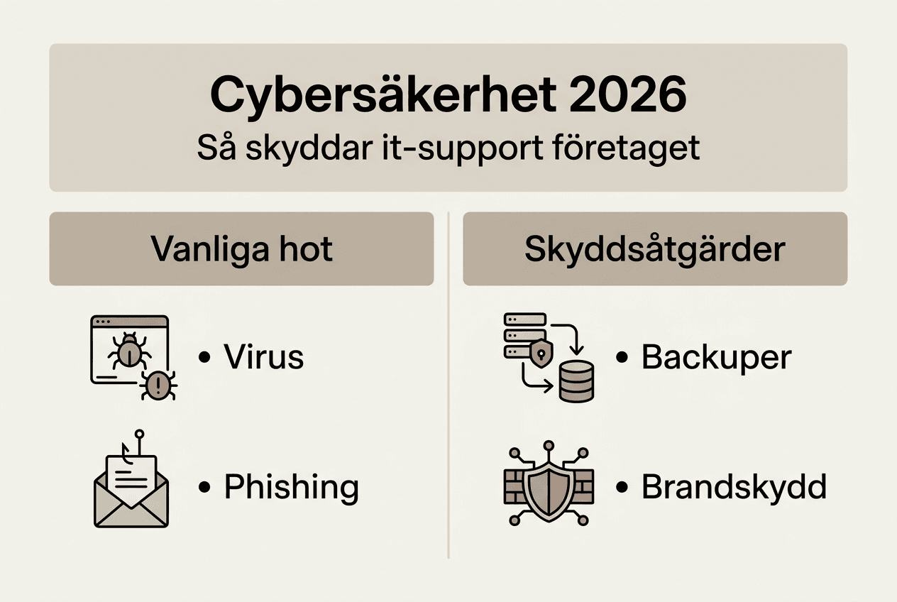 En överskådlig guide till it-support och aktuella hot inom cybersäkerhet