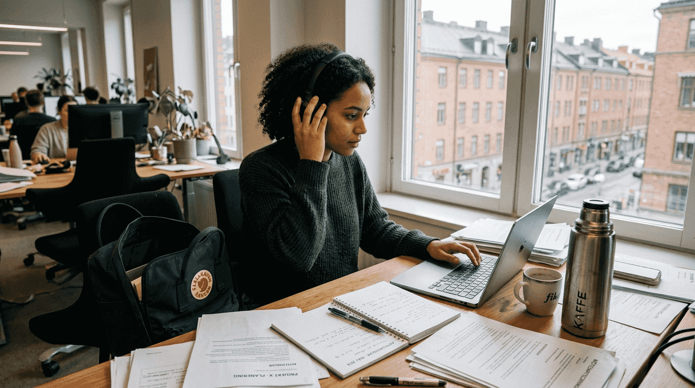 Vad betyder adhoc-support? Guide för flexibel IT 2026 2 En ung kvinna får hjälp med IT-frågor på arbetsplatsen.