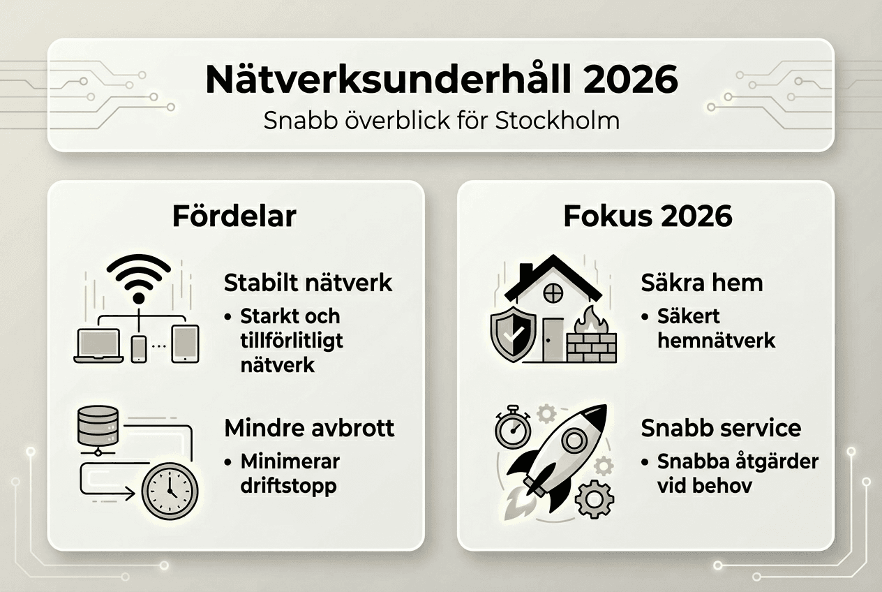 Infografik: Så här underhåller du nätverket – nyckelfördelar att känna till