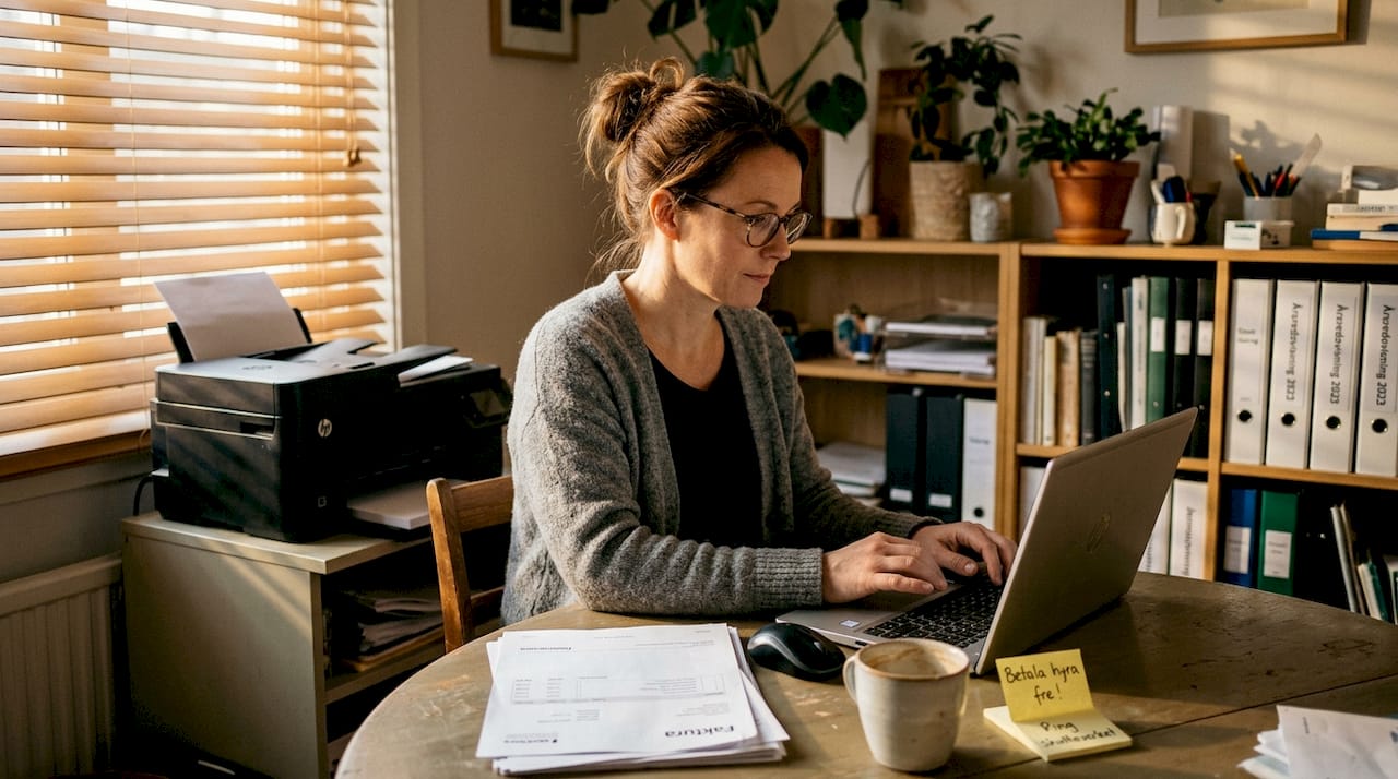 Upptäck fördelar med it-support för småföretag 2026 2 Företagare som jobbar vid sin laptop och använder digitala verktyg för att effektivisera verksamheten.