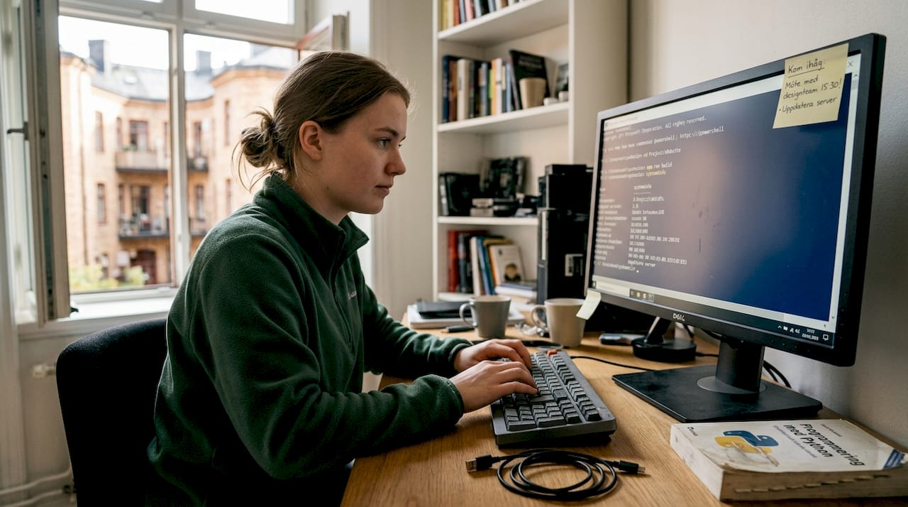 Kvinna behöver ta reda på IP-adressen för att kunna felsöka