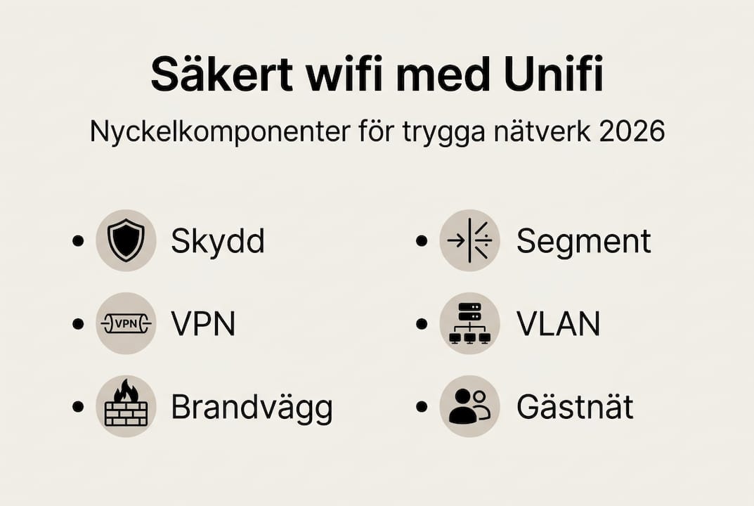 Unifi wifi – säkerhetsguide i infografik