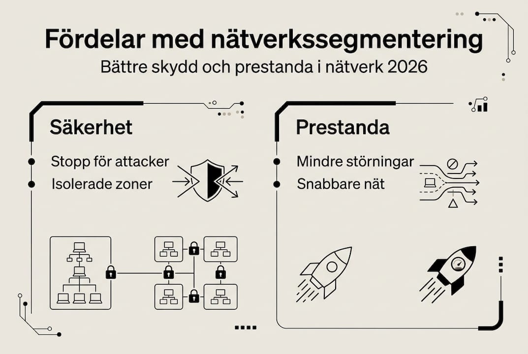Varför nätverkssegmentering förbättrar säkerhet 2026 - Datorhjälp Stockholm | Min Datorsupport AB 3 Visuell guide: Så hjälper nätverkssegmentering dig att stärka din IT-säkerhet