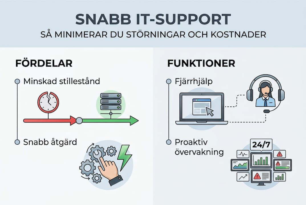 Infografik: Snabb IT-support – fördelar och smarta funktioner