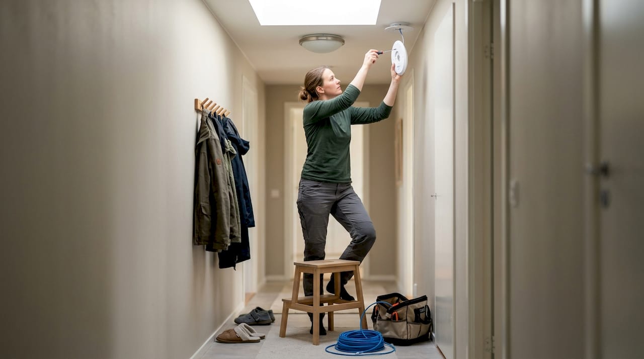 Montering av Unifi accesspunkt i hallen