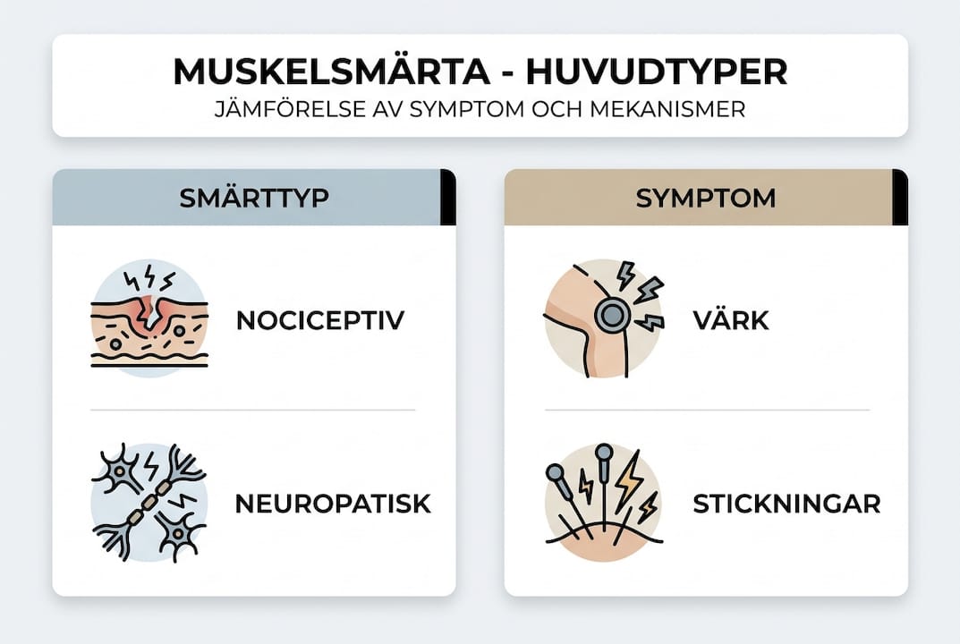 Infografik: De vanligaste typerna av muskelsmärta – så skiljer sig symptomen