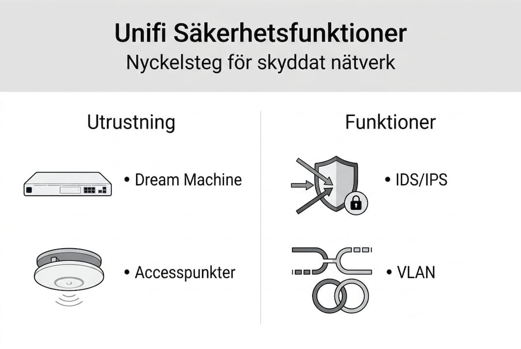 Visuell guide till Unifis säkerhetslösningar och utrustning