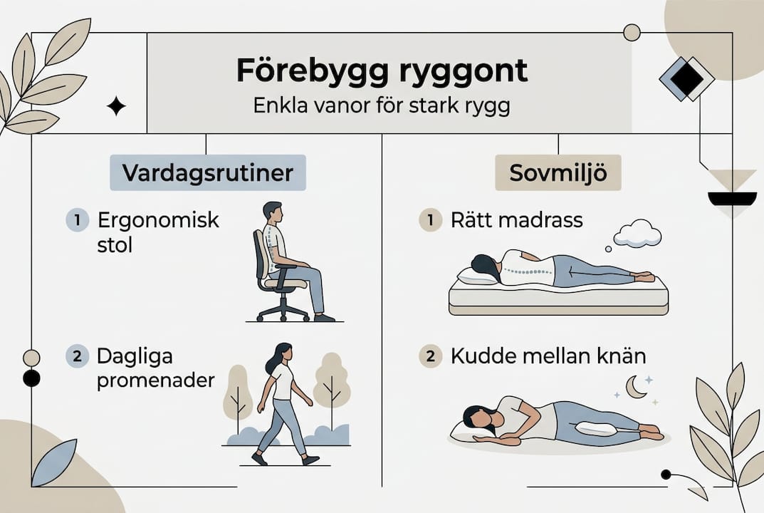 Så undviker du ryggbesvär – en guide i bild