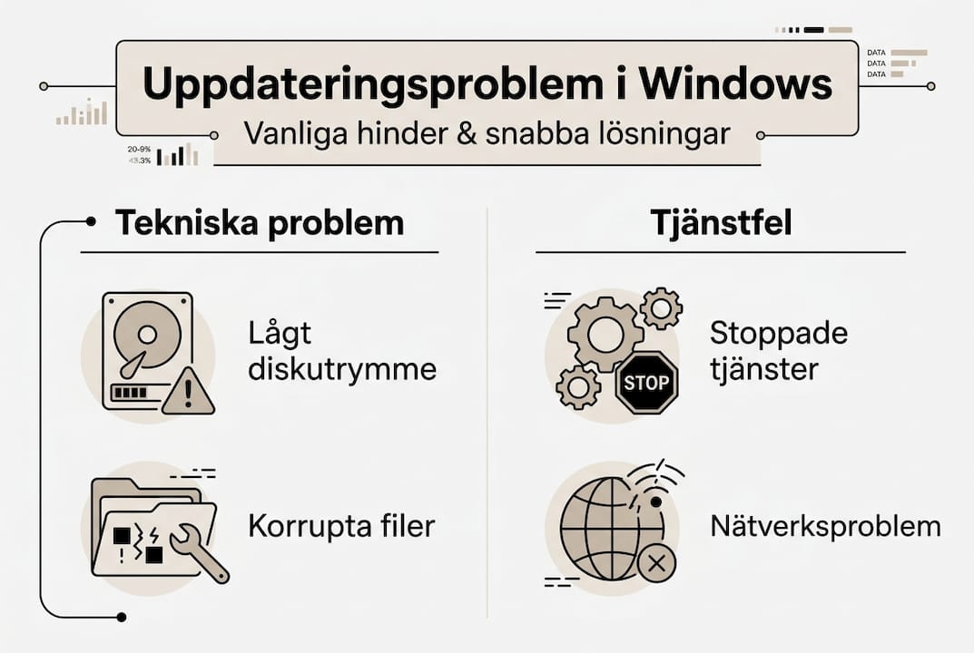 Grafisk guide: Vanliga problem med Windows-uppdateringar och hur du fixar dem